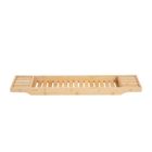 Homla, Klea, półka na wannę, drewniana naturalna, 70-14.5-4.5 cm