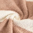 Homla, Kobe, koc gruby żakardowy z beżowym wzorem, 130-170 cm