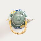 Homla, Limite, zestaw do herbaty, zielony w kwiaty, 3 elementy