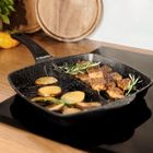 Homla, Lucaso, patelnia, grillowa z przegródką, 28 cm