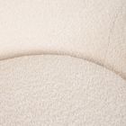 Homla, Lunaire, Fotel obrotowy w tkaninie Teddy Boucle beżowy, 86-76-87 cm, 872124