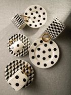 Homla, Lunya, filiżanka, ze spodkiem, czarno-białe wzorki, 0,1l