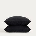 Homla, Maisy, zestaw dwóch poszewek, z mikrofibry czarnych, 70-80 cm, 2 szt.