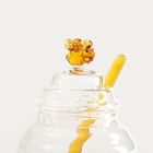 Homla, Mella, szklany pojemnik, na miód ze szklaną łyżką, 0,46l