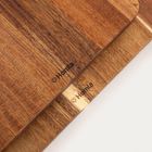 Homla, Mooka, zestaw desek, do krojenia, akacjowych z metalowym uchwytem, 33-25,5 cm