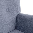 Homla, Moss, Fotel w tkaninie Teddy Boucle granatowy 70-95 cm