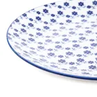 Homla, Navia, talerz, obiadowy granatowy w kwiatuszki, 27 cm