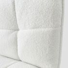 Homla, Nelox, fotel w tkaninie teddy bouclé, ecru, 63-69-73 cm