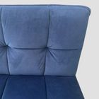 Homla, Nelox, fotel welurowy, granatowy, 63-69-73 cm