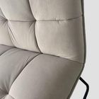 Homla, Nelox, fotel welurowy, szary, 63-69-73 cm