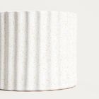 Homla, Novo, osłonka na doniczkę, ryflowana, 15-15-13 cm