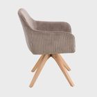 Homla, Pema, krzesło, sztruksowe brązowe, 56-60-82 cm