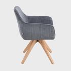 Homla, Pema, krzesło sztruksowe, ciemnoszare, 56-60-82 cm