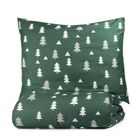 Homla, Pema, pościel, z mikrofibry w choinki zielona, 160-200 cm