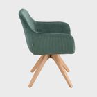 Homla, Pesa, krzesło w tkaninie, zielone, 56-60-82 cm