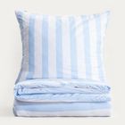 Homla, Rayas, pościel z mikrofibry, w biało niebieskie pasy, 160-200 cm