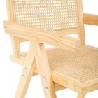 Homla, Rotin, fotel drewniany z plecionką wiedeńską, 50-55-78 cm