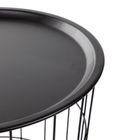 Homla, Scandi, stolik, czarny z czarnym blatem, 41-41-41 cm