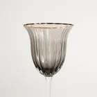 Homla, Scuro, kieliszek do wina, czarny ze złotym rantem, 0,45l