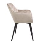 Homla, Shelton, krzesło, welurowe beżowe, 56-60-84 cm