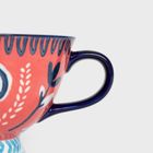 Homla, Shilla, kubek, ręcznie malowany z granatowym uchem, 0,4 l