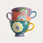 Homla, Shilla, kubek, ręcznie malowany z niebieskim uchem, 0,4l