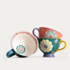 Homla, Shilla, kubek, ręcznie malowany z żółtym uchem, 0,4l