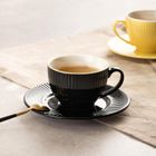 Homla, Siena, filiżanka ze spodkiem, czarna, 240 ml