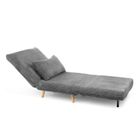 Homla, Solace, sofa sztruksowa, 1-osobowa, z funkcją spania, szara, 83-91-84 cm, 871639