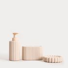 Homla, Solvani, kubek łazienkowy, beżowy, 13,9-6,7-8,8 cm