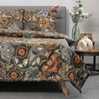 Homla, Tapua, pościel bawełniana, zielona, 135-200 + 1*80-80 cm