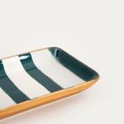 Homla, Torrit, talerz, w zielone paski, 19-12 cm