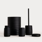 Homla, Torus, mydelniczka, z tłoczeniem czarna, 11-11-2,5 cm