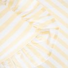Homla, Trudy, pościel, bawełniana w żółte paski z falbanką, 140-200 cm