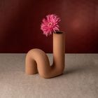 Homla, Twist, wazon, ceramiczny zakręcony beżowy, 13-17 cm