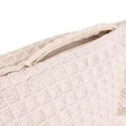 Homla, Vaffel, poszewka z frędzlami, ecru, 45-45 cm