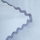 Homla, Vela, pościel, bawełniana z ozdobną lamówką niebieska, 200-220 cm