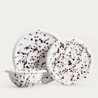 Homla, Wilora, talerz, obiadowy nakrapiany brązowy, 26 cm