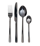 Homla,lugano, zestaw sztućców, czarnych, 24 szt.