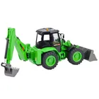 Huina, koparko ładowarka, pojazd budowlany zdalnie sterowany, zielona, 1:14