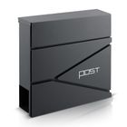 Humberg, skrzynka na listy, antracyt, 37-37-10,5 cm, HM-862