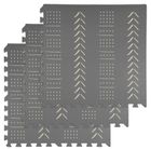 Humbi, mata piankowa, puzzle, szare, 62-62 cm, 9 szt.