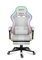 Huzaro, Force 4.7, fotel gamingowy, RGB, White