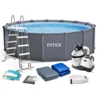 Intex, basen ogrodow,y panelowy, 478-124 cm, zestaw 11w1