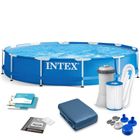 Intex, basen ogrodowy stelażowy, 366-76 cm, zestaw 10w1