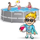Intex, basen ogrodowy stelażowy, zestaw 4w1, 366-99 cm