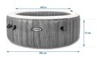 Intex, dmuchane SPA jacuzzi z hydromasażem, 4 os., 196-71 cm
