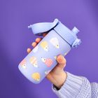 ION8, Jeże, stalowy bidon z ustnikiem, fioletowy, 400 ml