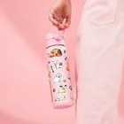 ION8, Pieski, bidon stalowy z ustnikiem, różowy, 600 ml