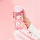 ION8, Stokrotki, bidon z ustnikiem, różowy, 350 ml